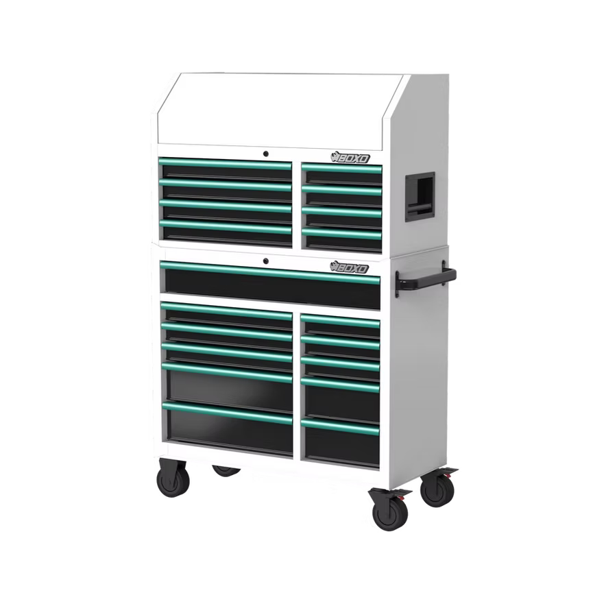 BOXO 41" 19 Drawer Toolbox Stack with Drawer Trims - KIT-TB4119A