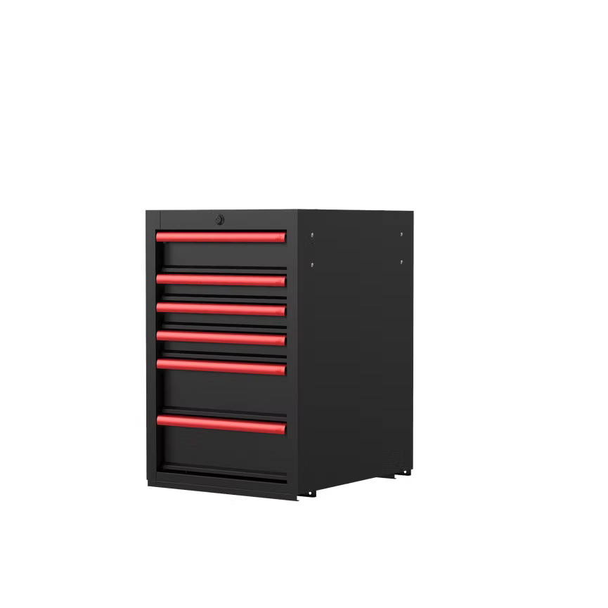 BOXO Pro Half Height 6 Drawer Cabinet with a Support Base - KIT-MOD20SHD & TB-P-UATD20-01BK