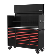 BOXO 72" 19-Drawer Roll Cabinet And Hutch with Power - KIT-TB-72STACK