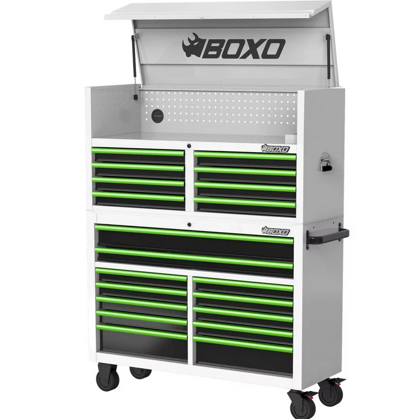 BOXO 53" 20-Drawer Toolbox Stack with Drawer Trims - KIT-TB5320