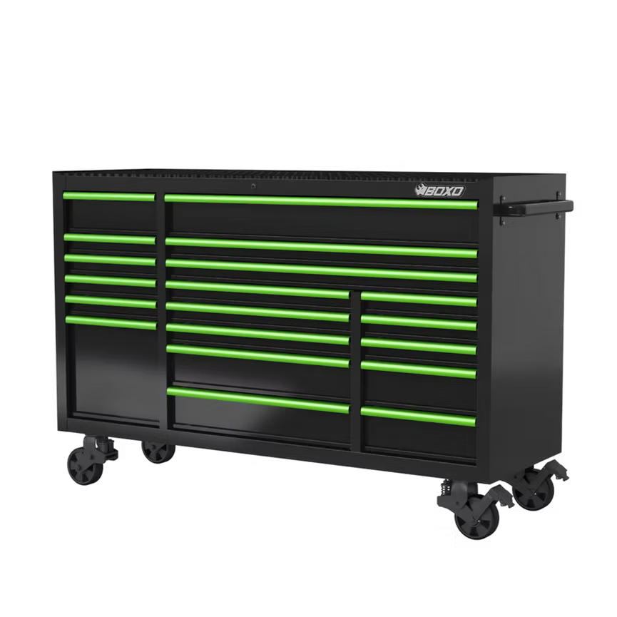 BOXO 72" 19 Drawer Triple Bank Roll Cabinet with Drawer Trims - KIT-TB7219A