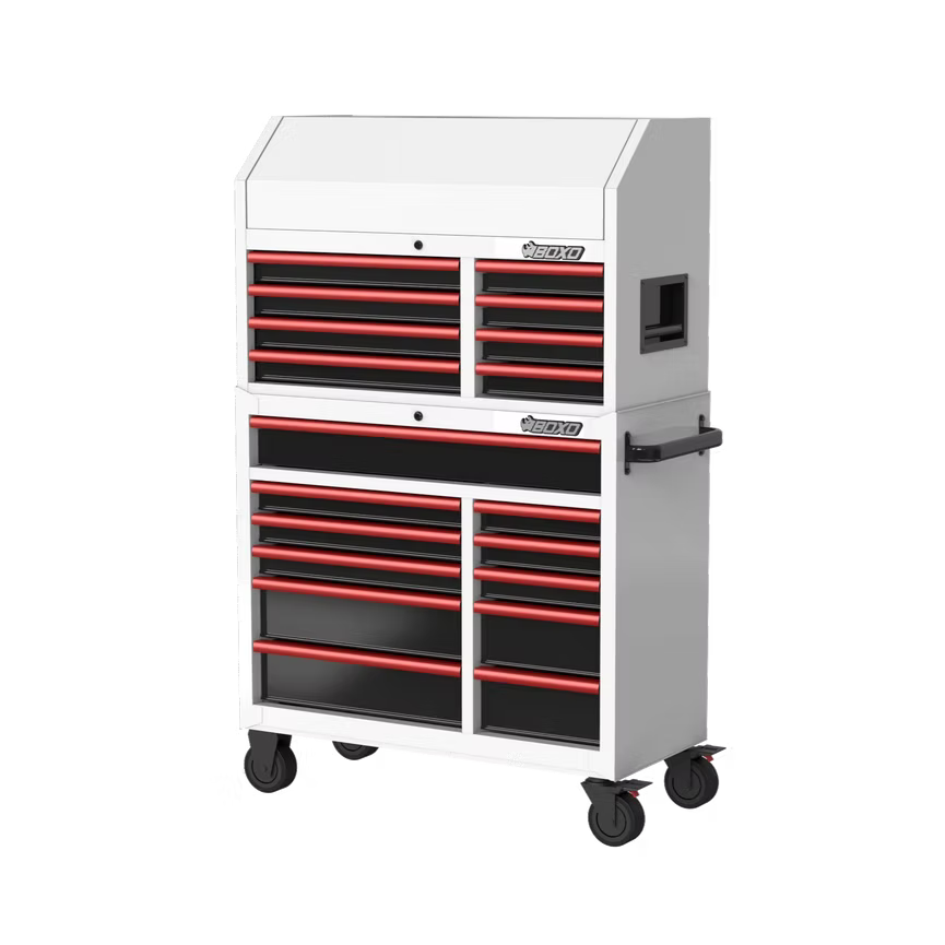 BOXO 41" 19 Drawer Toolbox Stack with Drawer Trims - KIT-TB4119A