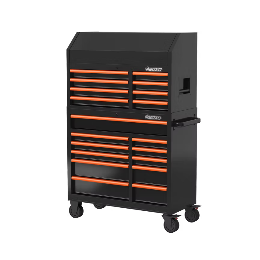 BOXO 41" 19 Drawer Toolbox Stack with Drawer Trims - KIT-TB4119A