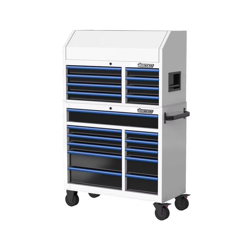 BOXO 41" 19 Drawer Toolbox Stack with Drawer Trims - KIT-TB4119A