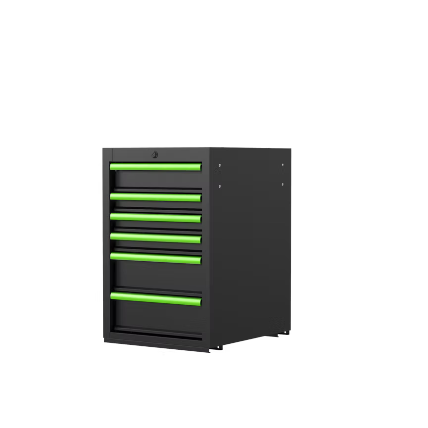 BOXO Pro Half Height 6 Drawer Cabinet with a Support Base - KIT-MOD20SHD & TB-P-UATD20-01BK