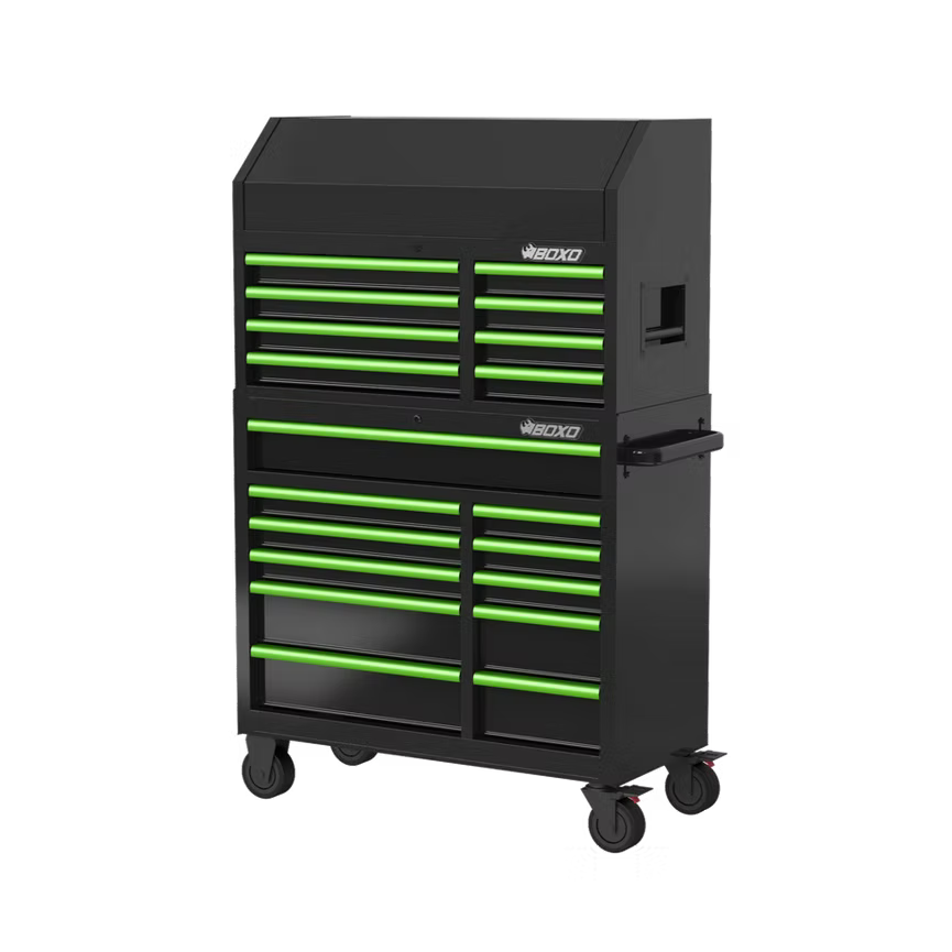 BOXO 41" 19 Drawer Toolbox Stack with Drawer Trims - KIT-TB4119A