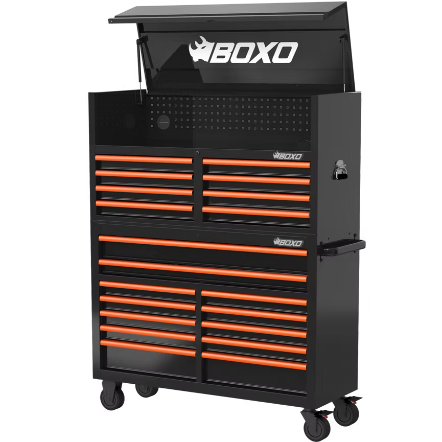 BOXO 53" 20-Drawer Toolbox Stack with Drawer Trims - KIT-TB5320