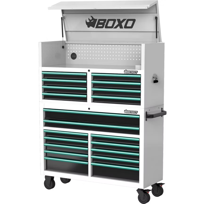 BOXO 53" 20-Drawer Toolbox Stack with Drawer Trims - KIT-TB5320
