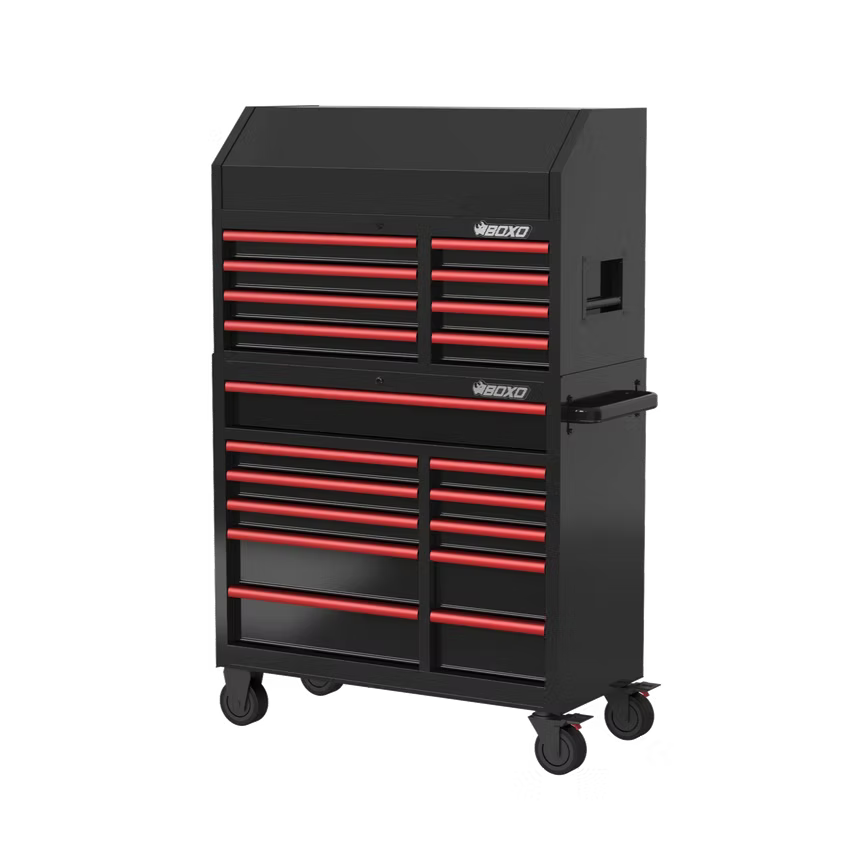 BOXO 41" 19 Drawer Toolbox Stack with Drawer Trims - KIT-TB4119A