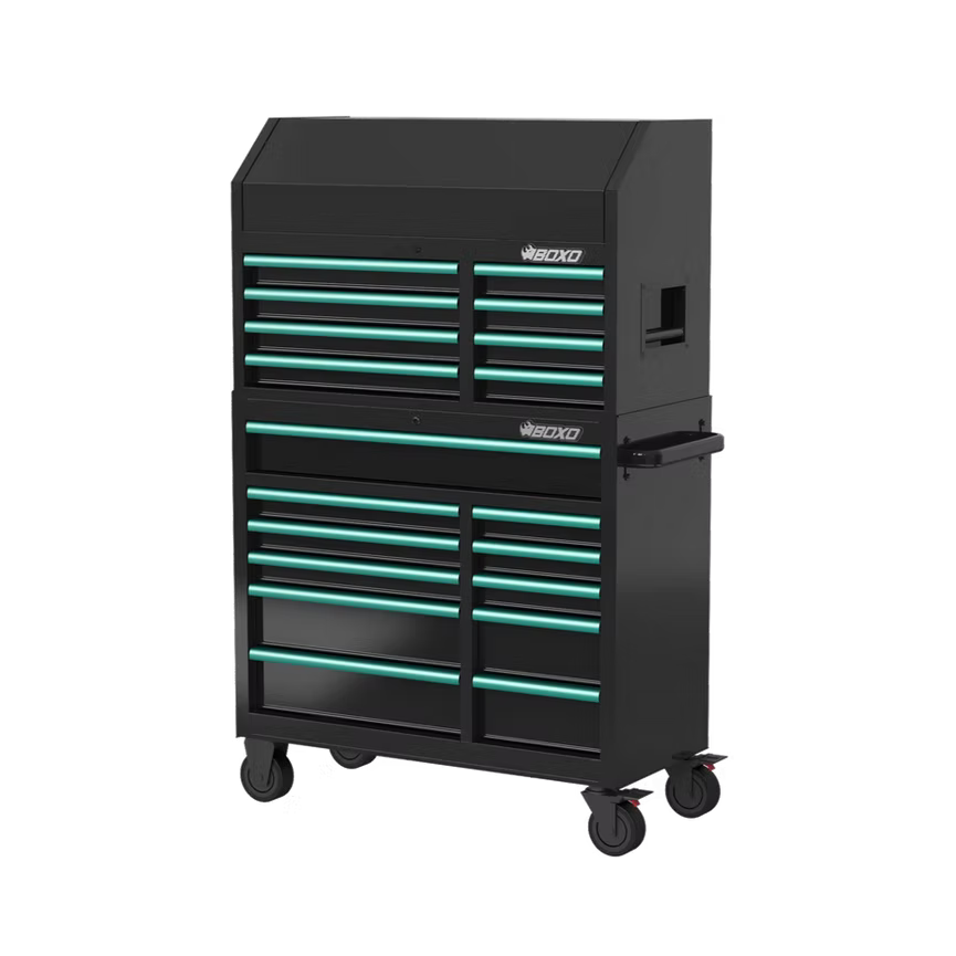 BOXO 41" 19 Drawer Toolbox Stack with Drawer Trims - KIT-TB4119A
