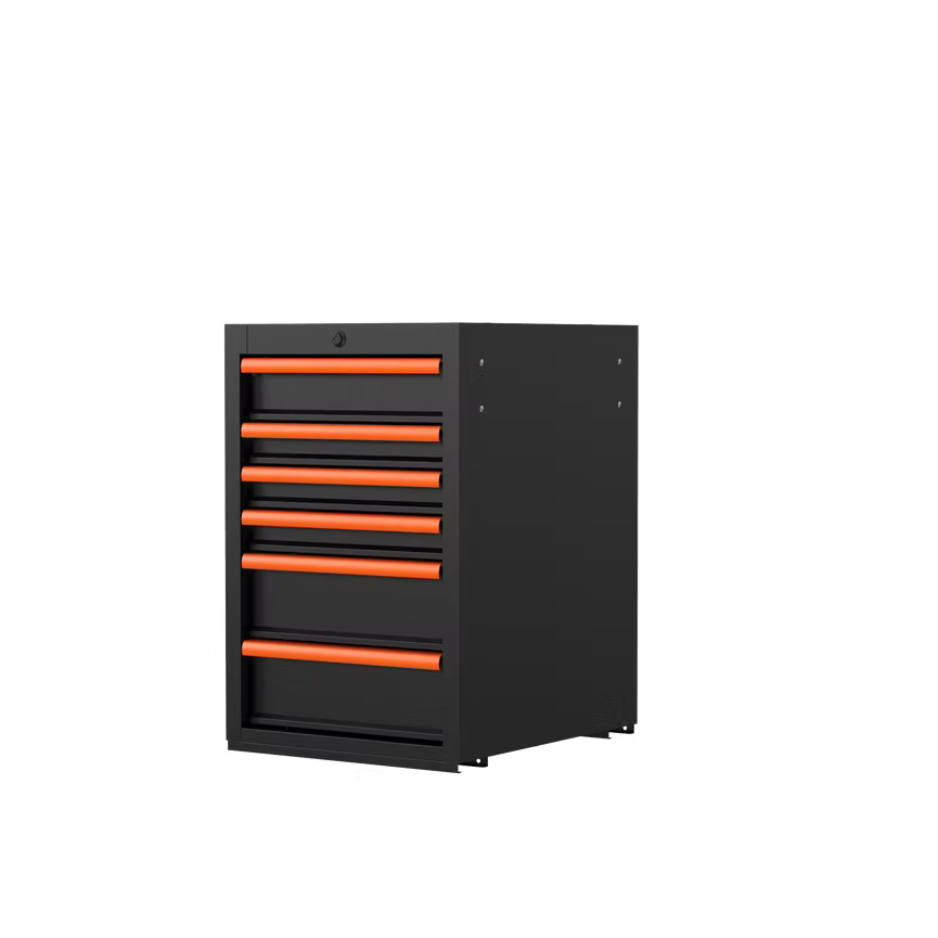 BOXO Pro Half Height 6 Drawer Cabinet with a Support Base - KIT-MOD20SHD & TB-P-UATD20-01BK