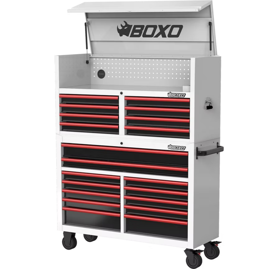 BOXO 53" 20-Drawer Toolbox Stack with Drawer Trims - KIT-TB5320