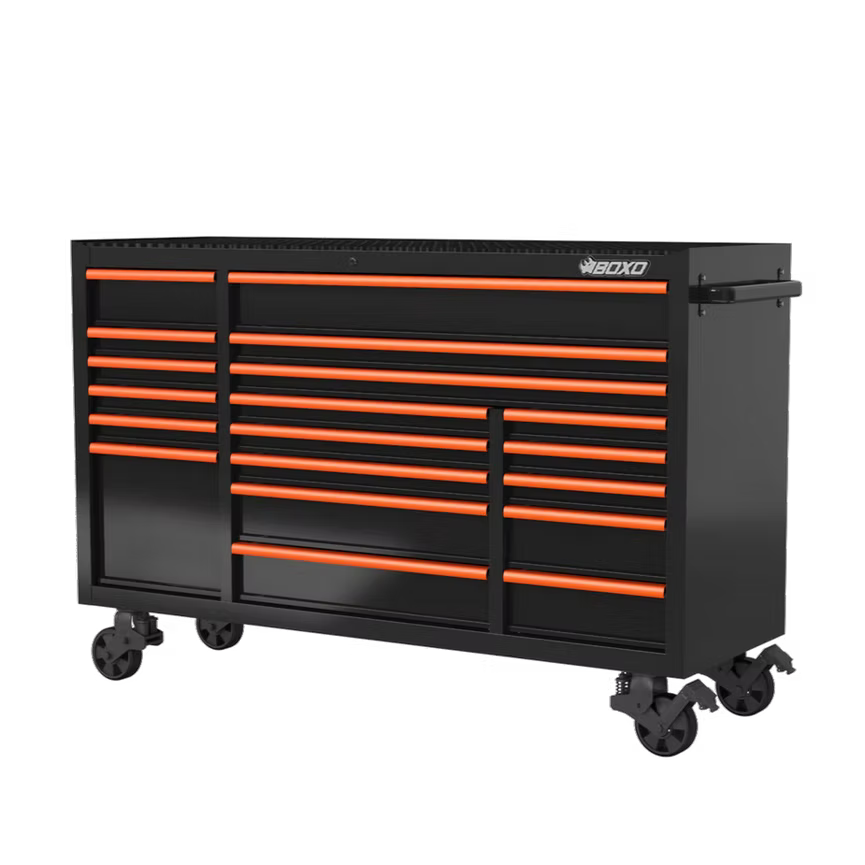 BOXO 72" 19 Drawer Triple Bank Roll Cabinet with Drawer Trims - KIT-TB7219A