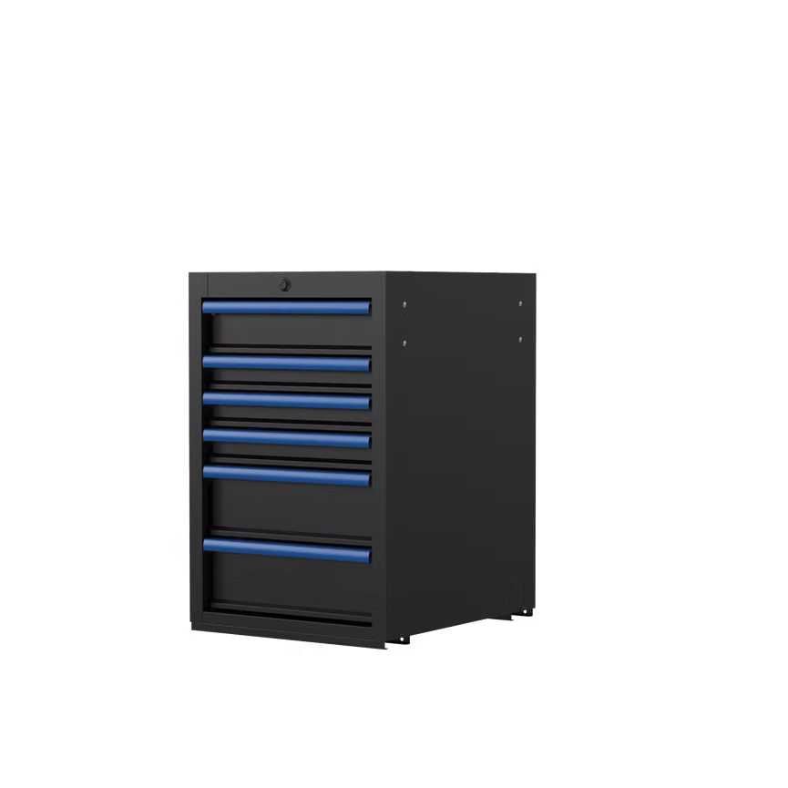 BOXO Pro Half Height 6 Drawer Cabinet with a Support Base - KIT-MOD20SHD & TB-P-UATD20-01BK