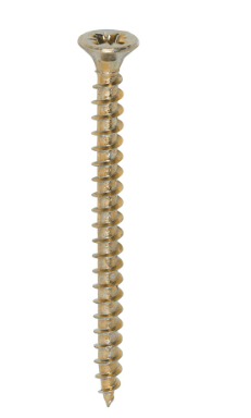 Timco 40050SOLOC Solo Chipboard & Woodscrews PZ Double Countersunk - Yellow (4 x 50mm)