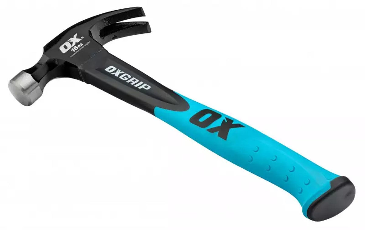 Ox Tools OX-T081216 Trade Fiberglass Handle Claw Hammer - 16oz / 450g