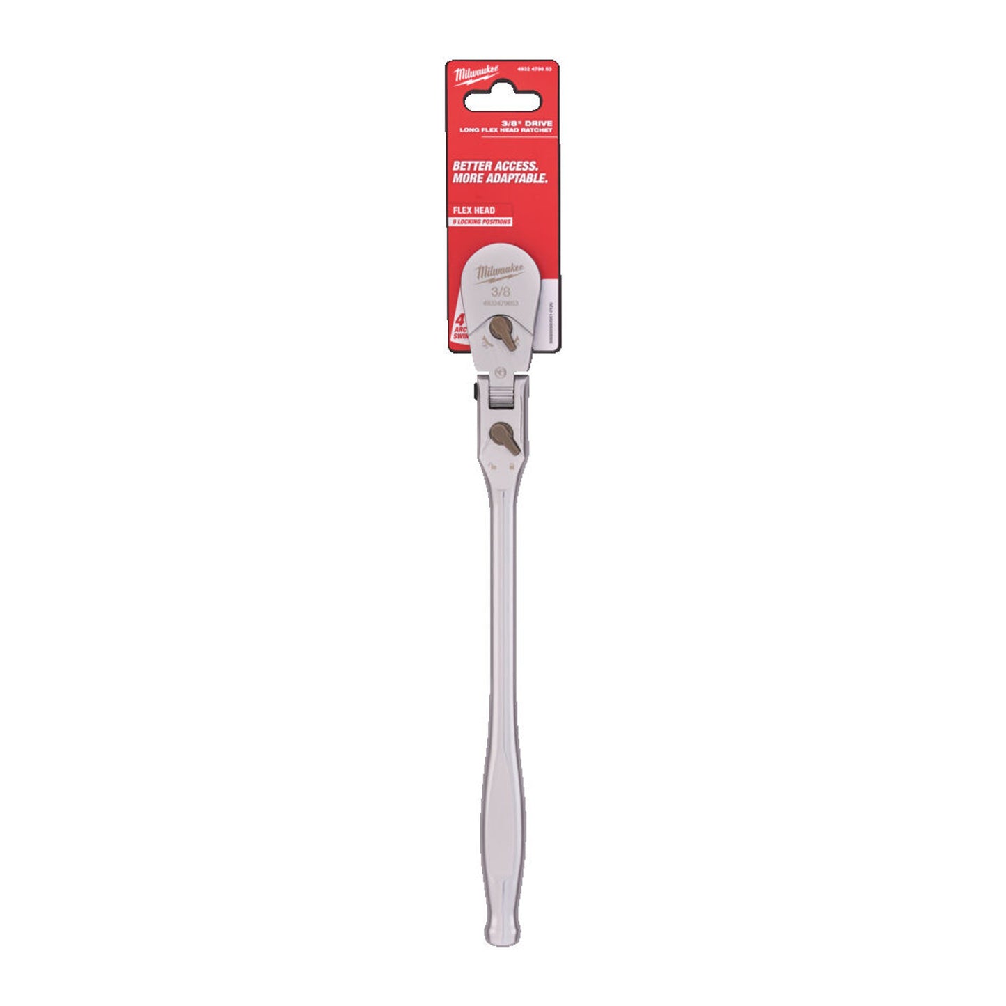 Milwaukee 4932479653 3/8" Drive Long Flex Head Ratchet