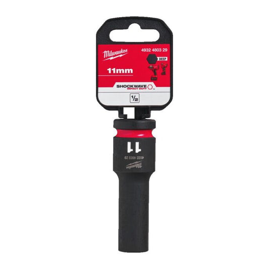 Milwaukee 11mm Shockwave Impact Duty 1/2" Drive Impact Socket Deep
