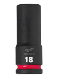 Milwaukee 18mm Shockwave Impact Duty 1/2" Drive Impact Socket Deep