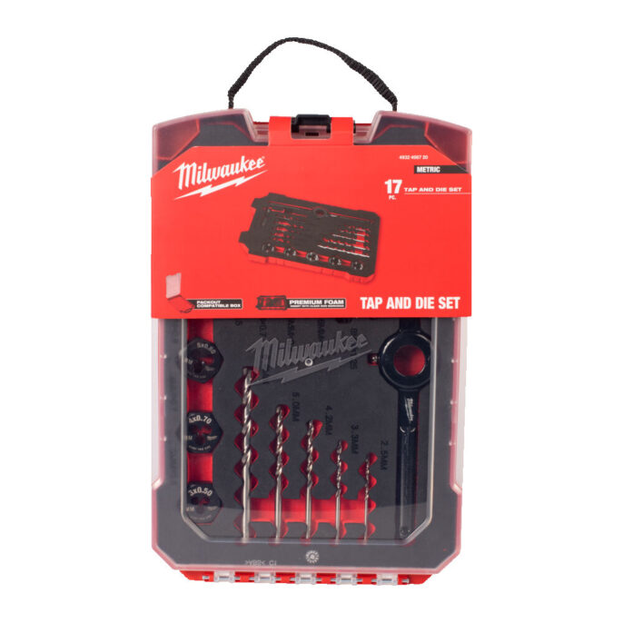 Milwaukee 17 Piece Metric Tap & Die Set - 4932498720