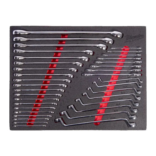 Milwaukee 4932500758 Mixed Spanner Set Foam Insert 36 Piece
