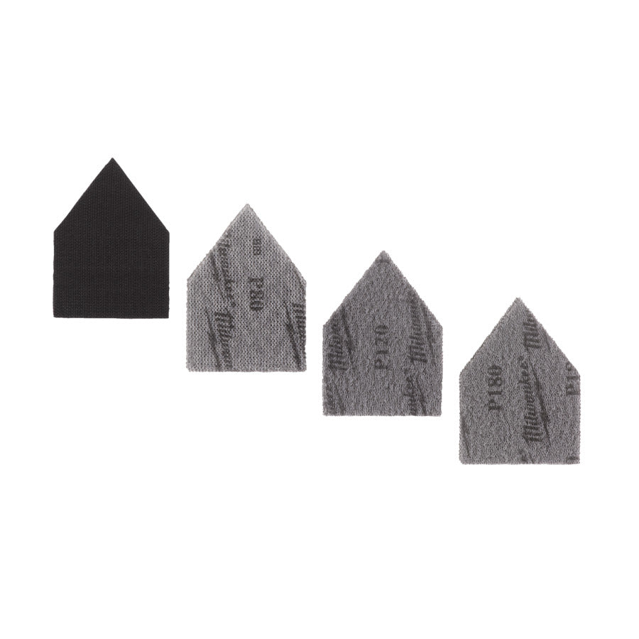 Milwaukee Assorted Grit Mesh Sanding Sheets For M12 FDSS - 12 Piece & Pad Saver