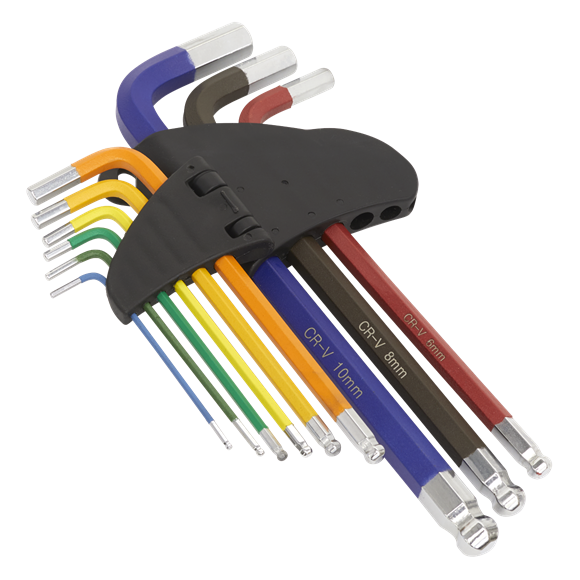 Sealey  Premier Long Ball-End Hex Key Set 9pc