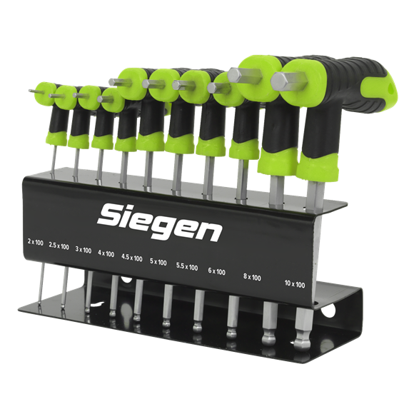 Sealey 
Siegen T-Handle Ball-End Hex Key Set 10pc