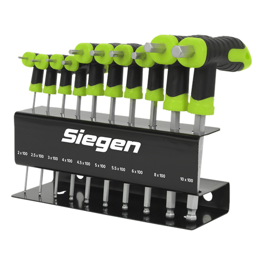Sealey 
Siegen T-Handle Ball-End Hex Key Set 10pc
