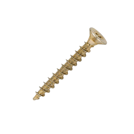 Timco 50040SOLOC Solo Chipboard & Woodscrews PZ Double Countersunk - Yellow (5 x 40mm)