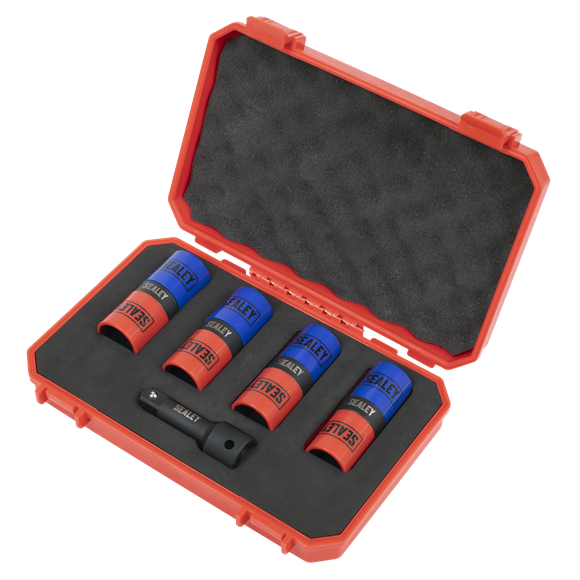 Sealey 
Double Ended Alloy Wheel Impact Socket Set 1/2"Sq Drive 5pc
