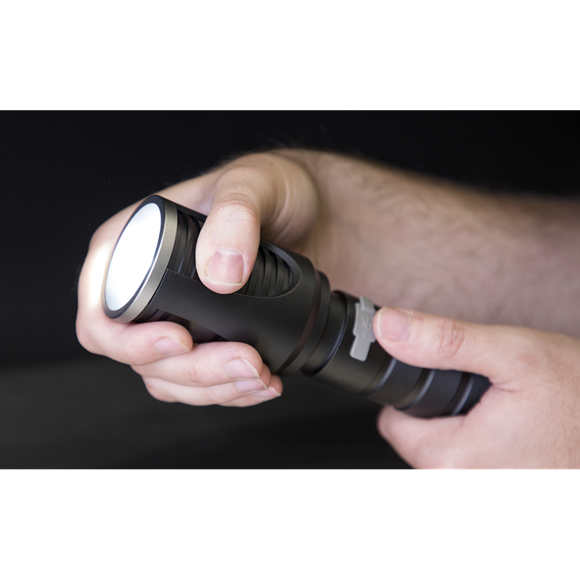 Sealey 
Rechargeable Aluminium Torch with Adjustable Focus 60W COB LED