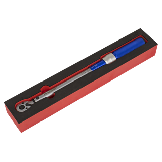 Sealey 
Premier Calibrated Micrometer Torque Wrench 3/8"Sq Drive 20-120Nm