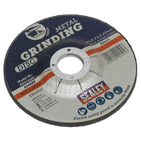 Sealey 
115 x 6mm Grinding Disc 22mm Bore
