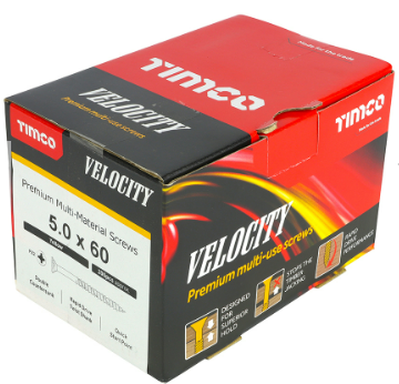 Timco 50060VY Velocity Premium Multi-Use Screws PZ (5 x 60mm)