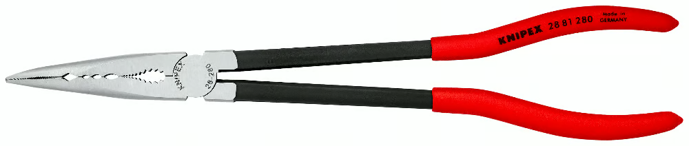 Knipex Angled Long Reach Need Nose Pliers With Transverse Profiles - 28 81 280