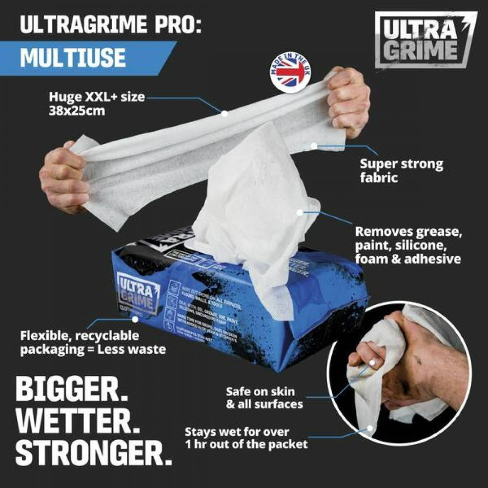 2X Uniwipe Ultra Grime Ultragrime Industrial Multi-Purpose Cleaning Wipes X100