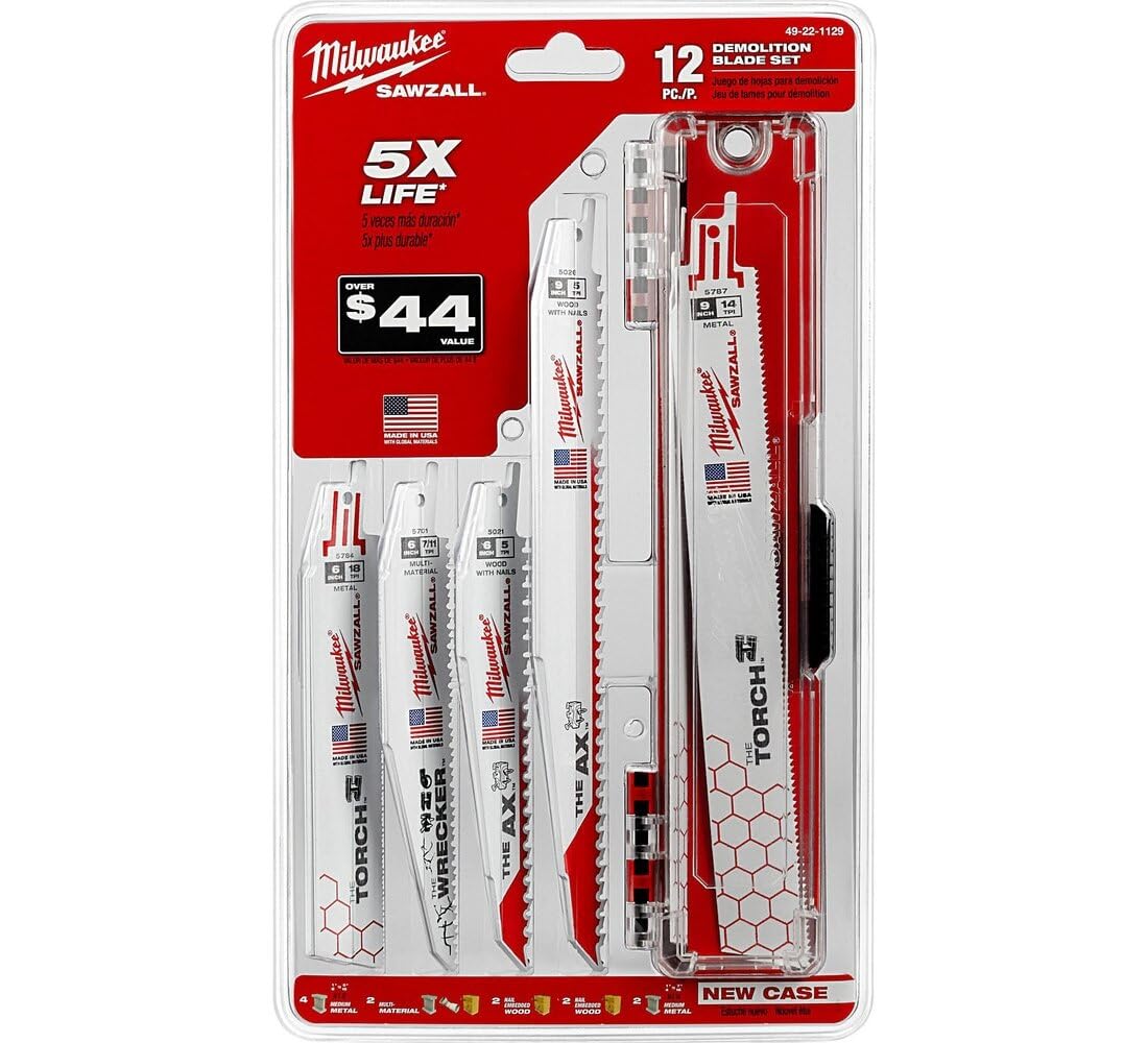 Milwaukee 12 Piece Demolition Sawzall Blade Set