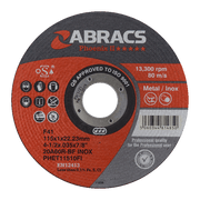 Abracs PHET11510FI1000 Phoenix II Flat Inox Extra Thin Cutting Disc 115 x 1.2 x 22mm