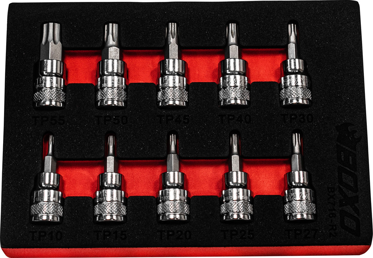 Boxo BX716-R2 3/8" Torx Plus Bit Socket Set In EVA Foam - 10 Piece