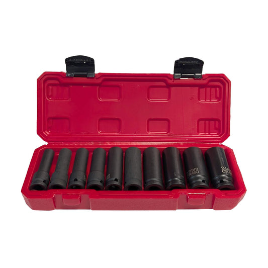 SOLID-X 10-Piece 1/2" Drive Deep Impact Socket Set