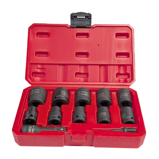 12-Piece 1/2" Drive CR-MO Short Impact Socket Set - SOLID-X-1/2"12PC