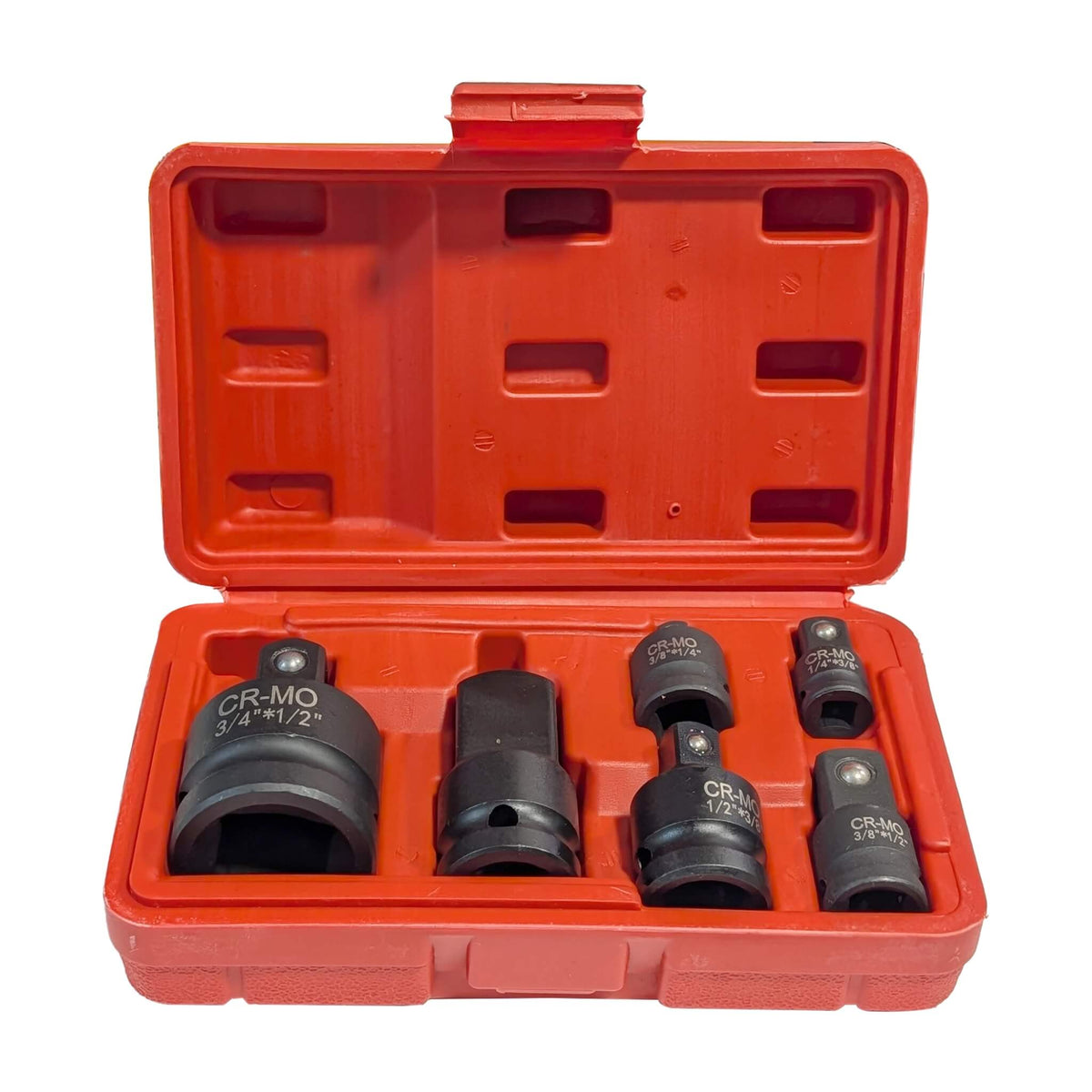 6-Piece CR-MO Universal Joint and Impact Socket Adapter Set - SOLID-X-ADAP-6PC