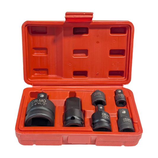 6-Piece CR-MO Universal Joint and Impact Socket Adapter Set - SOLID-X-ADAP-6PC