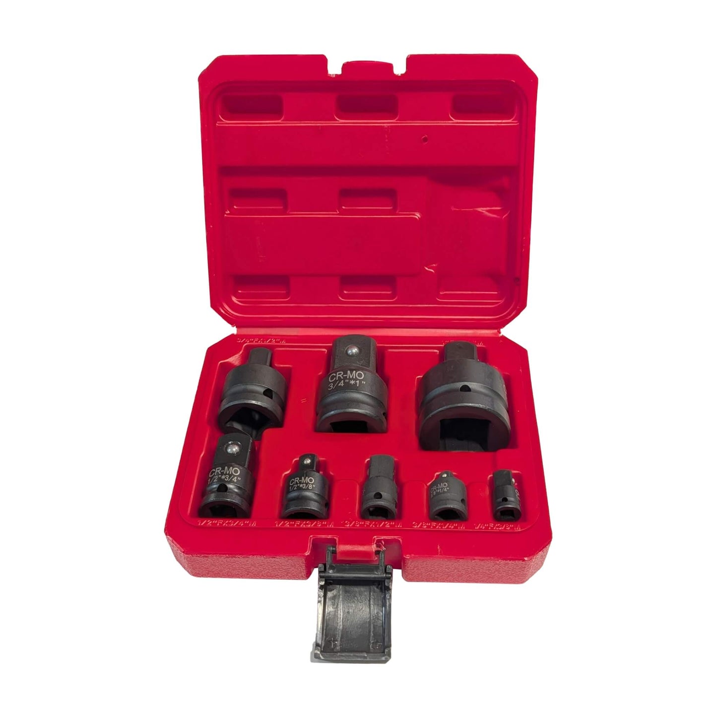 SOLID 8-Piece CR-MO Universal Joint and Impact Socket Adapter Set - SOLID-X-ADAP-8PC