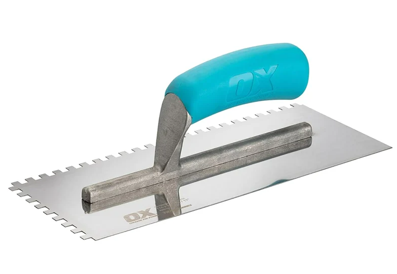 Ox Tools OX-T535708 Trade Notched Stainless Steel Trowel - 8mm