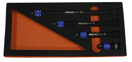 BOXO 4Pc 1/2" Impact Extension Set With Quick Release