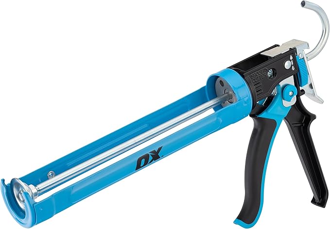 OX Tools 400mL Heavy Duty Caulk Gun | 25:1 /12:1 Dual Thrust Ratio