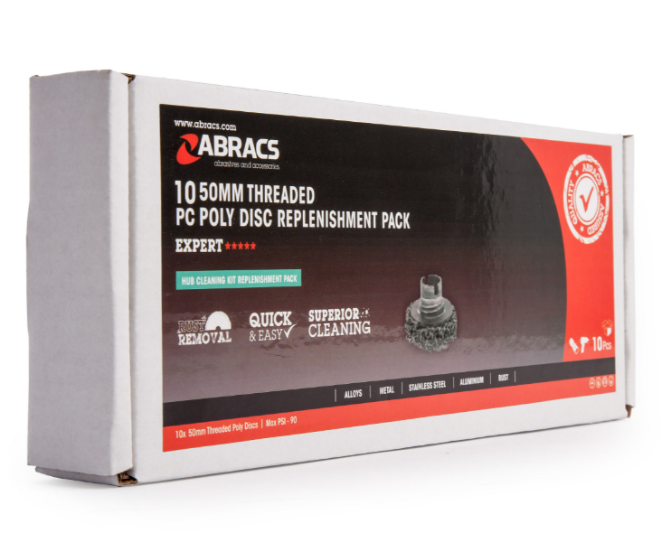 Abracs HCT2 50mm Replacement Threaded Poly Discs For HCT1 - 10 Pack