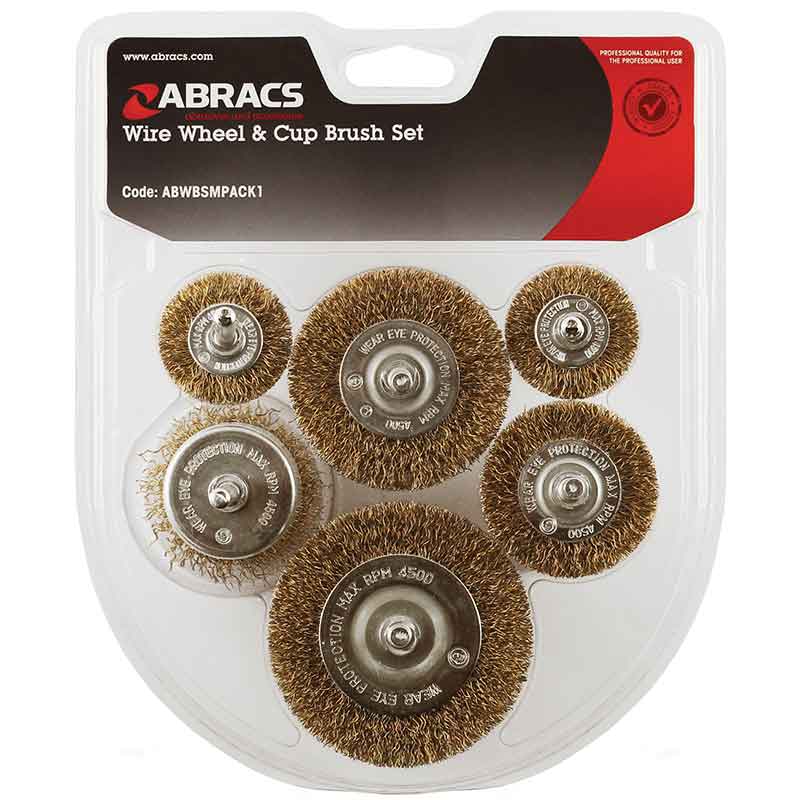 Abracs ABWBSMPACK1 Spindle Mounted Brush Pack - 6 Piece